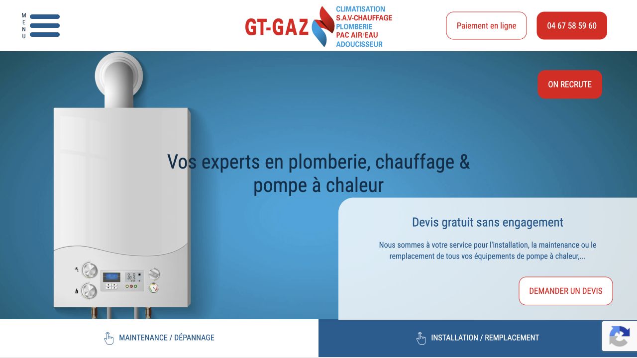 Capture du site de GT Gaz