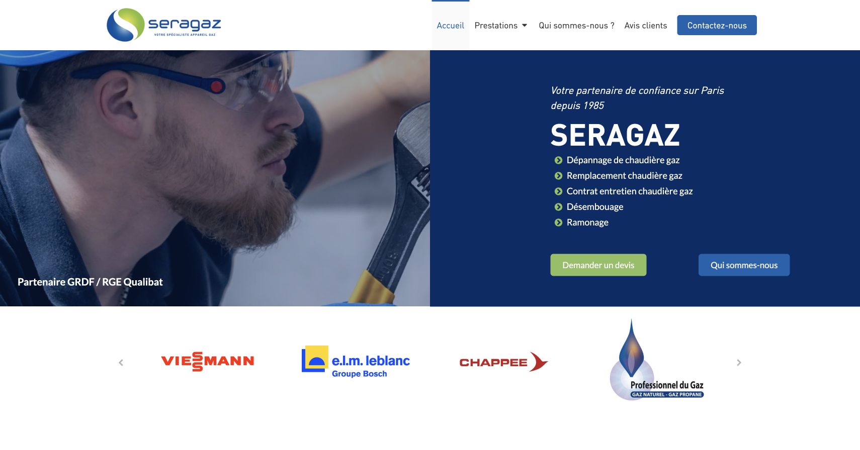 Capture du site de Seragaz