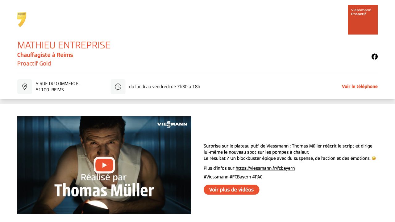 Capture du site de Mathieu Entreprise
