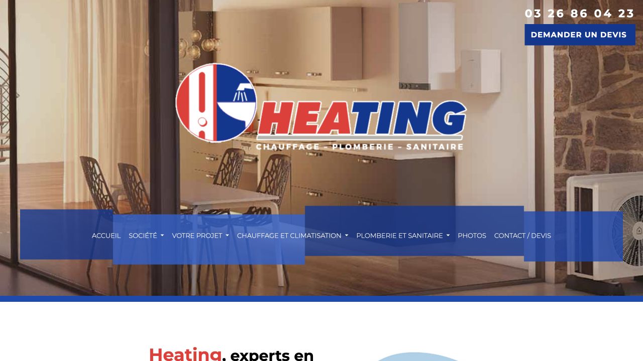Capture du site de Heating