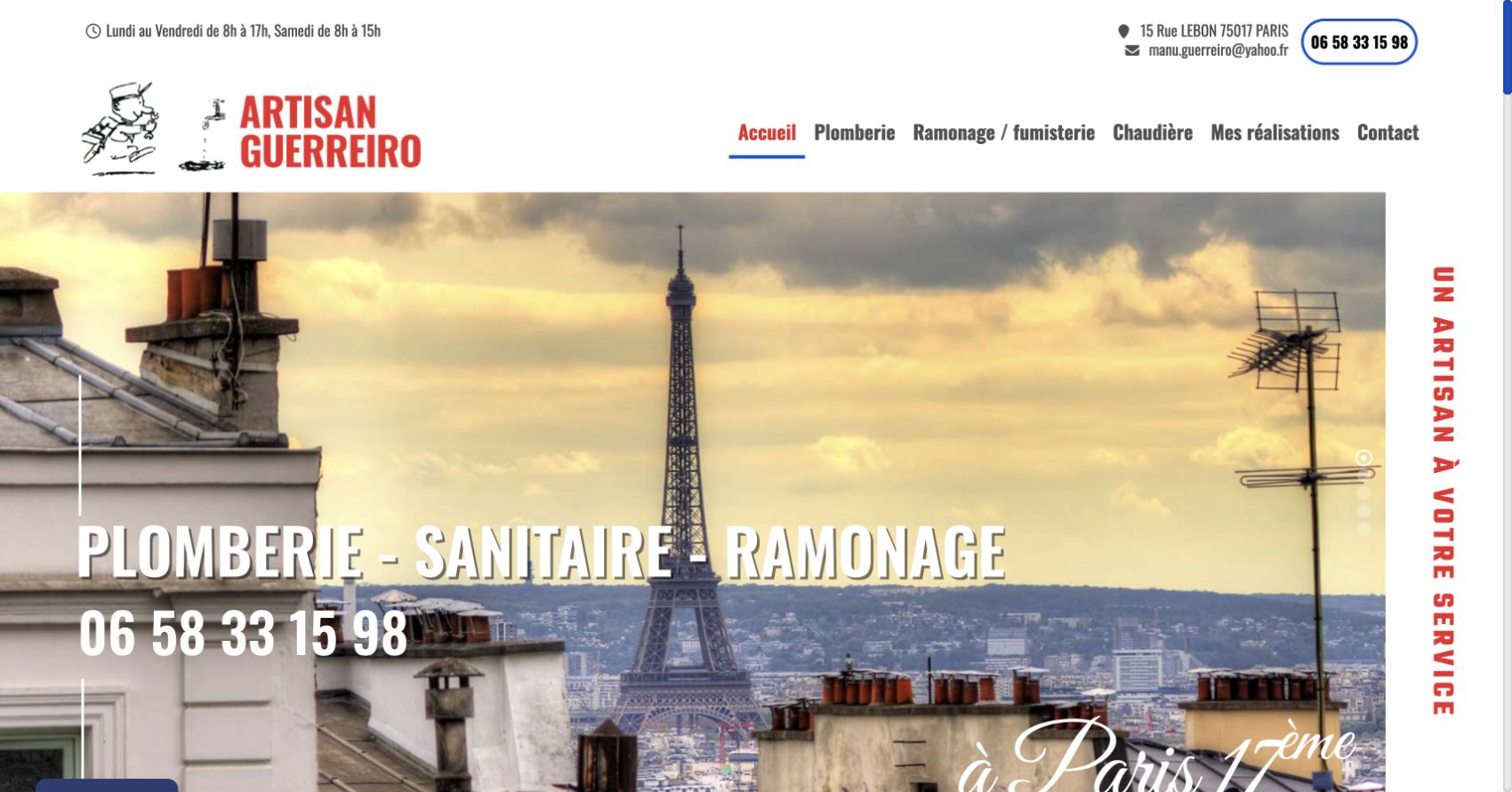 Capture du site de Artisan Guerreiro