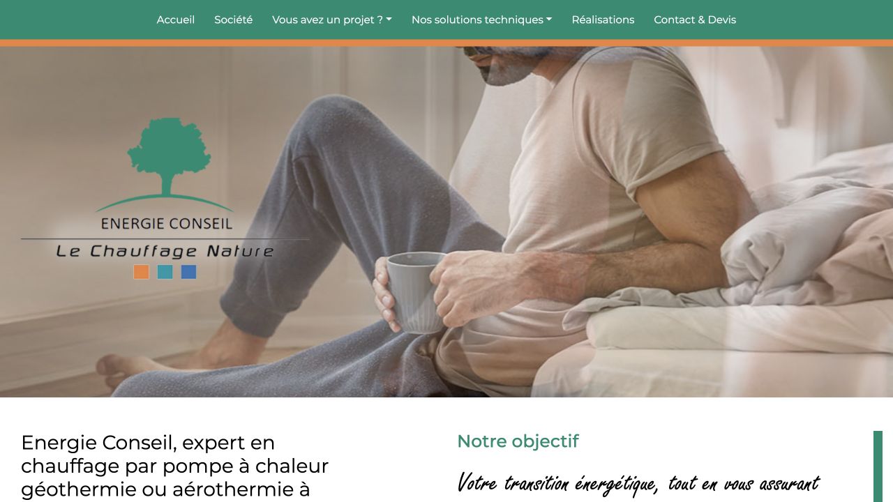 Capture du site de Énergie Conseil