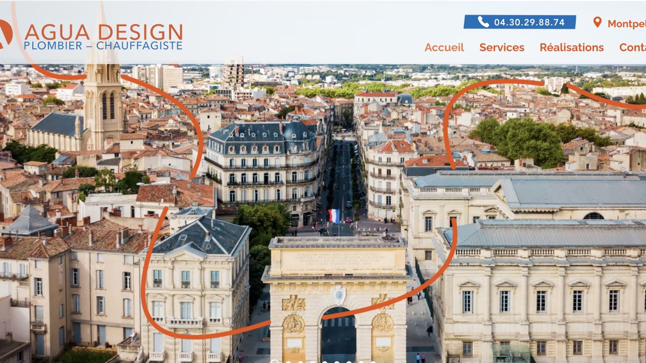 Capture du site de Agua Design