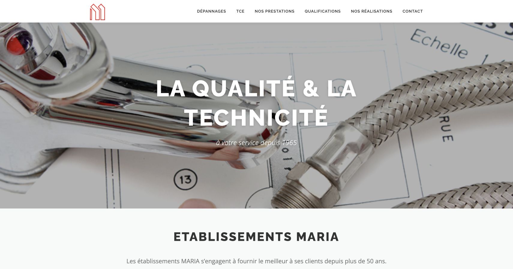Capture du site de Établissements Maria